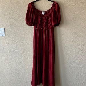 Wine red midi